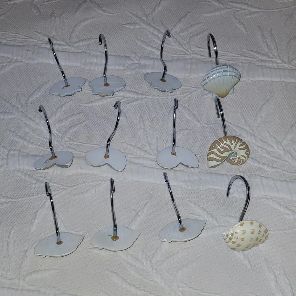 2 Sets Of 12 Shower Curtain Hooks